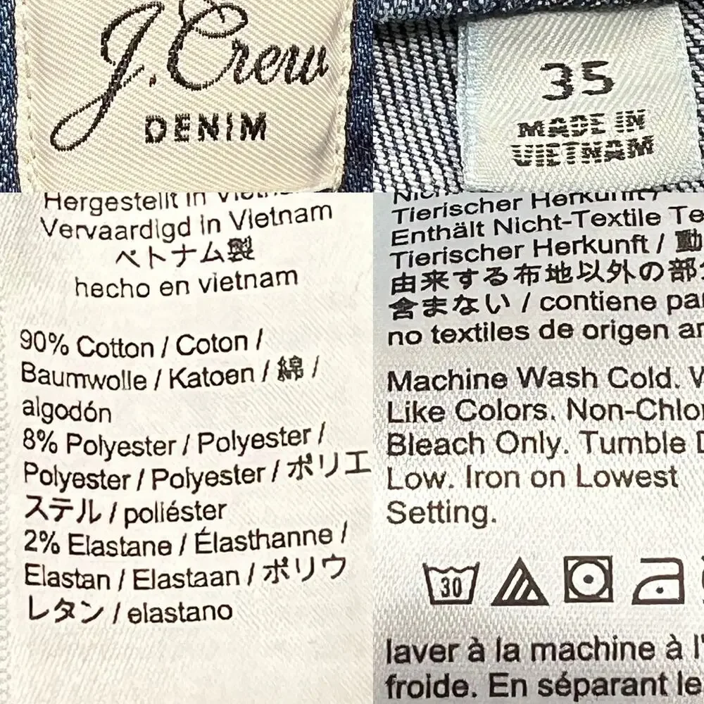 NEW J.Crew Vintage Straight Cropped Jeans Perfecting Pockets size 35